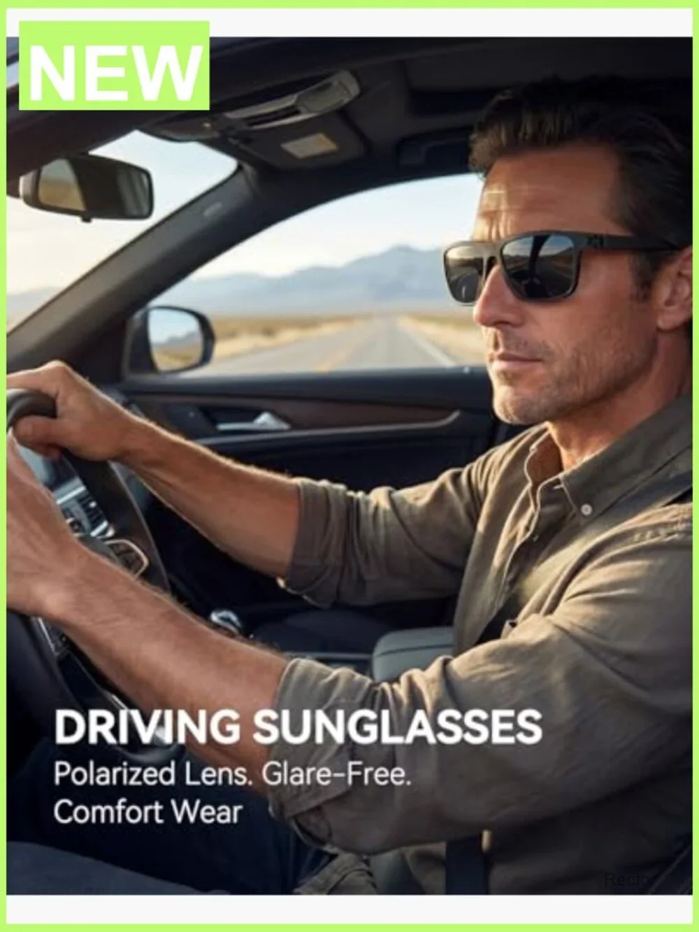 Polarized Sunglasses UV Protection Lightweight Rectangular Frame Driving
